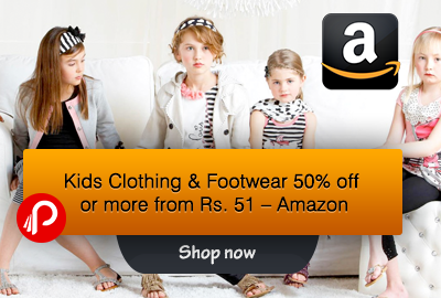 Kids Clothing and Footwear 50% off or more from Rs. 51 – Amazon