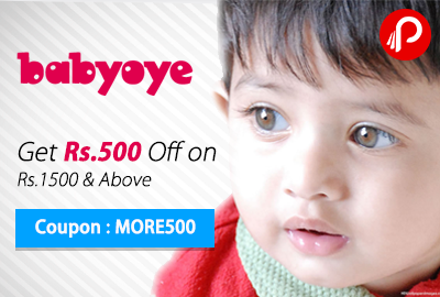 Get Rs.500 Off on Rs.1500 & Above (Babyoye)