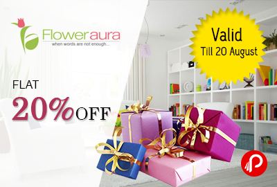 Flat 20% Off on Gift Products - Floweraura