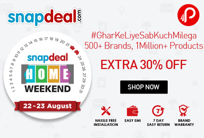 Home Weekend Sale Upto 60 % Off + Extra 30 % Off - Snapdeal