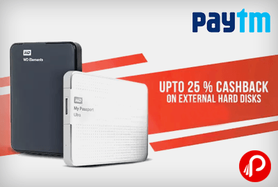 Get UPTO 50% discount + 40% Cashback on HDD - Paytm