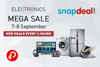 Electronics Mega Sale in every 2 Hours - Snapdeal