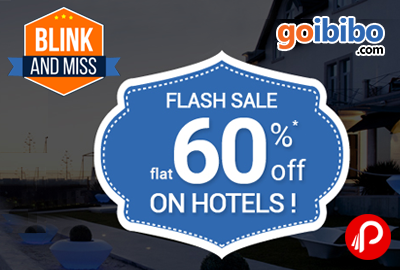 Get Flat 60% off on Domestic Hotels - Goibibo