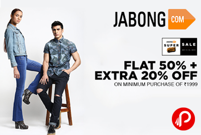 Get Flat 50% + Extra 20% off in Super New Sale - Jabong