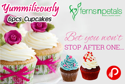Get Yummilicously 6pcs Cupcakes you won't stop on after one - Ferns n petals
