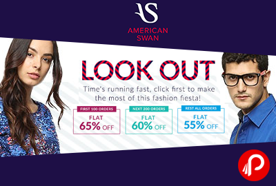 Get Flat 65% OFF on orders of Rs.1899 & Above First 100 orders - American Swan