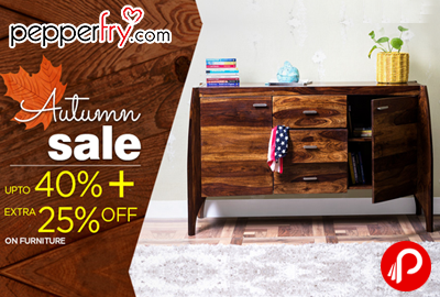 Get UPTO 40% + Extra 25% off on Autumn Sale - Pepperfry