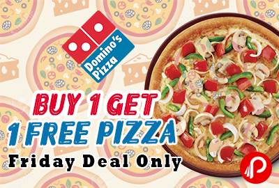 Buy 1 Get 1 Free Pizza, BOGO Friday Offer - Domino's Pizza