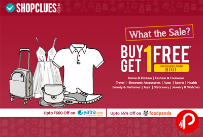 Get 1 Free on Buy 1 on all categories - Shopclues