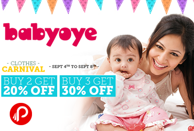 Get 30%off on Buy 3 and 20% off on Buy 2 - Babyoye