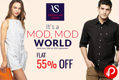 Get Flat 55% Off on Orders of Rs.1299 & Above - American Swan