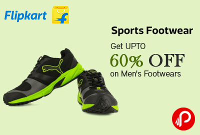 Get UPTO 60% off on Men's Footwears - Flipkart