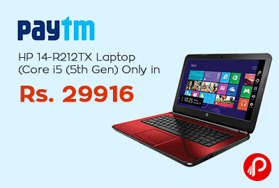 HP 14-R212TX Laptop (Core i5 (5th Gen) Only in Rs. 29916