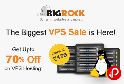 Get Upto 70% Off on VPS Today! - BigRock