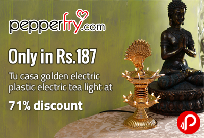 Only in Rs.187 Tu casa golden electric plastic electric tea light at 71% discount