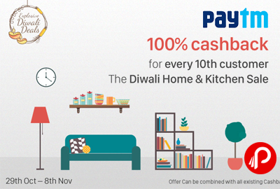 100% Cashback For Every 10th Customers - Paytm
