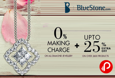 0 % Making Charge + UPTO 25% Extra Off - BlueStone