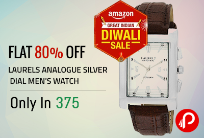 Get 85% off Laurels Analogue Silver Dial Men's Watch - Amazon