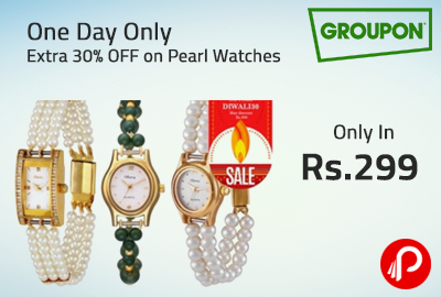 One Day Only | Extra 30% OFF on Pearl Watches - Groupon