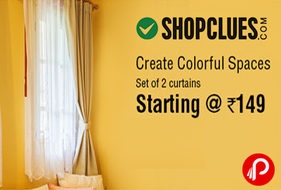 Set of 2 Curtains Starting @ Rs. 149 - Shopclues