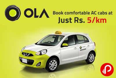 Book comfortable AC cabs at just Rs. 5/km - OLA CABS