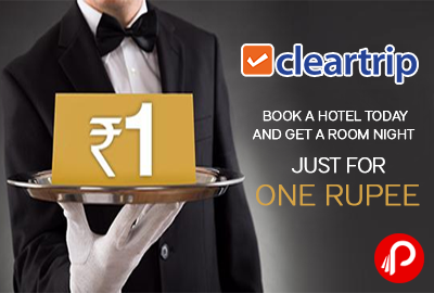 Get 1 night Just in One Rupee, Book 2 Nights and get one free - Cleartrip