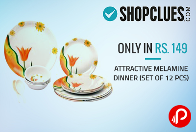 Attractive Melamine Dinner (Set of 12 pcs) Only in Rs. 149 - Shopclues