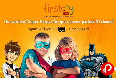 Get 55% off off on Super Heroes Figures & Playsets - Firstcry