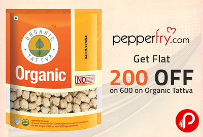 Get Flat 200 off on 600 on Organic Tattva - Pepperfry