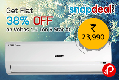 Get Flat 38% OFF on Voltas 1.2 Ton 5 Star AC – Snapdeal
