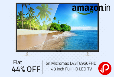Flat 44% off on Micromax L43T6950FHD 43 inch Full HD LED TV - Amazon