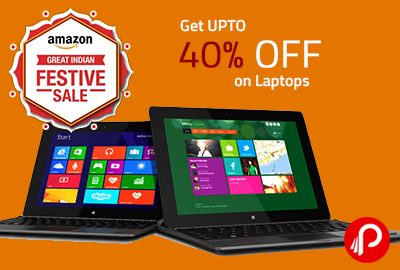 Get UPTO 40% OFF on Laptops - Amazon