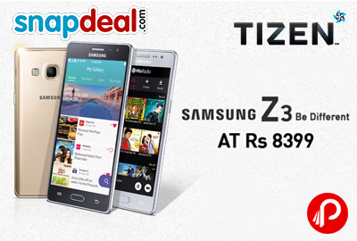 Get Samsung Tizen Z3 in only Rs.8,399 - Snapdeal