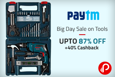 Big Day Sale on Tools | UPTO 87% OFF+40% Cashback - Paytm
