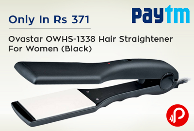 12% Discount Ovastar OWHS-1338 Hair Straightener For Women (Black) - Paytm