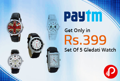 Get Only in ₹399, Set Of 5 Gledati Watch - Paytm