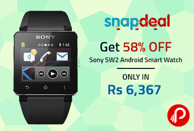 Get 58% off on Sony SW2 Android Smart Watch - Snapdeal