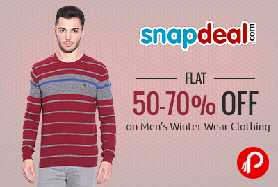 Flat 50-70% OFF on Men’s Winter Wear Clothing - Snapdeal