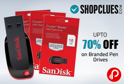 UPTO 70% off on Branded Pen Drives - Shopclues