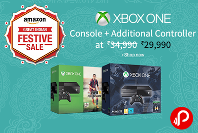 Get Only in Rs.29990 XBOX ONE Halo Console + Additional Controller - Amazon