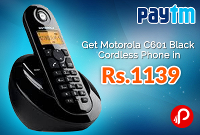 Get Motorola C601 Black Cordless Phone in Rs.1139 - Paytm