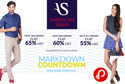 Get UPTO 65% off on Clothes - American Swan