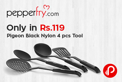 Only in Rs.119 Pigeon Black Nylon 4 pcs Tool - Pepperfry