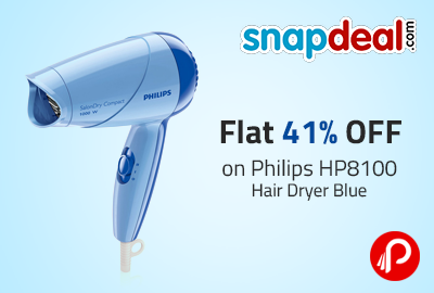Flat 41% OFF on Philips HP8100 Hair Dryer Blue - Snapdeal
