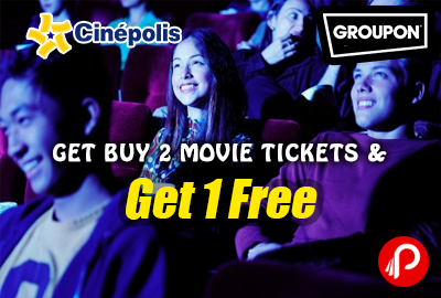 Get Free 1 Ticket on Buy Two Tickets from Cinpolis Jaipur -Groupon