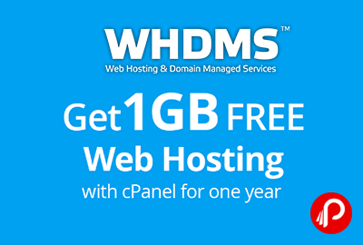 Get 1 GB Free Web Hosting with cPanel For 1st Year