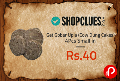 Get Gobar Upla (Cow Dung Cakes) 4Pcs Small in Rs.40 - Shopclues