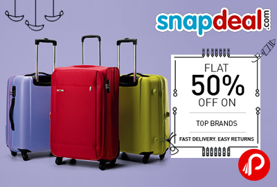 Get UPTO 80% and Flat 50% off on Top Brands Luggage - Snapdeal