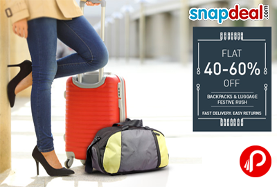Get Flat 40-60% Off on Backpacks & Luggage - Snapdeal