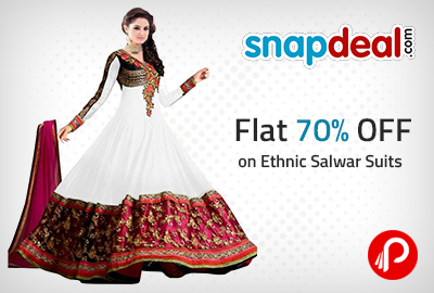 Flat 70% OFF on Ethnic Salwar Suits - Snapdeal